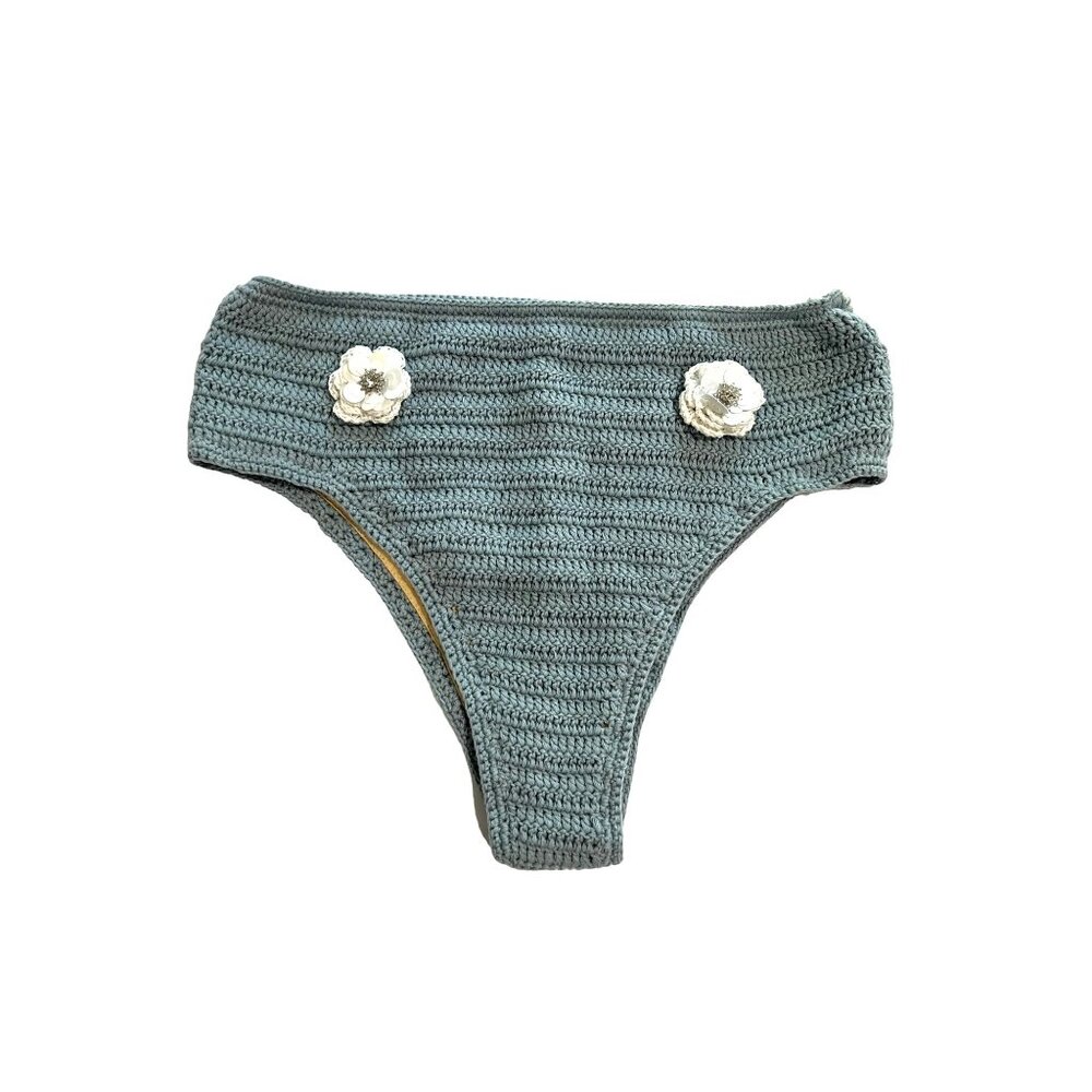 Maiyo Crochet Bikini Bottoms in Blue